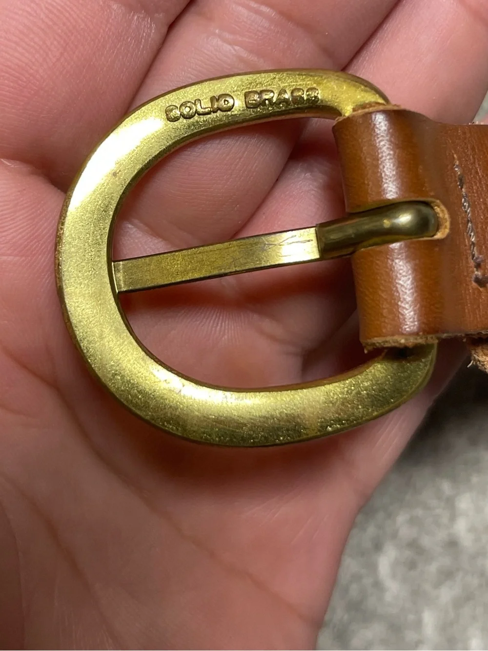 Preston Solid Brass Buckle Genuine Leather Canvas Belt